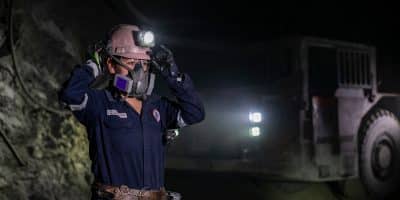 Pan American Silver Employee Working in Mine
