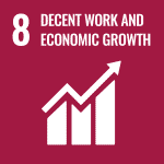 UN SDG Icon for SDG 8: Decent Work and Economic Growth